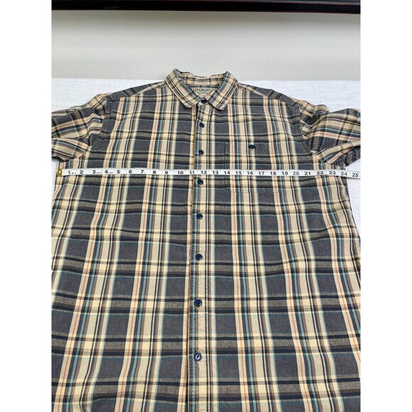 Vintage LL Bean Mens Plaid Button Down Shirt Large Tall Vintage Plaid Mens Shirt - Picture 10 of 15